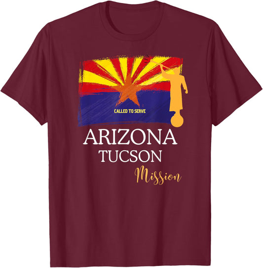 Arizona Tucson Mormon LDS Mission Missionary T-Shirt - T-Shirt | Maroon