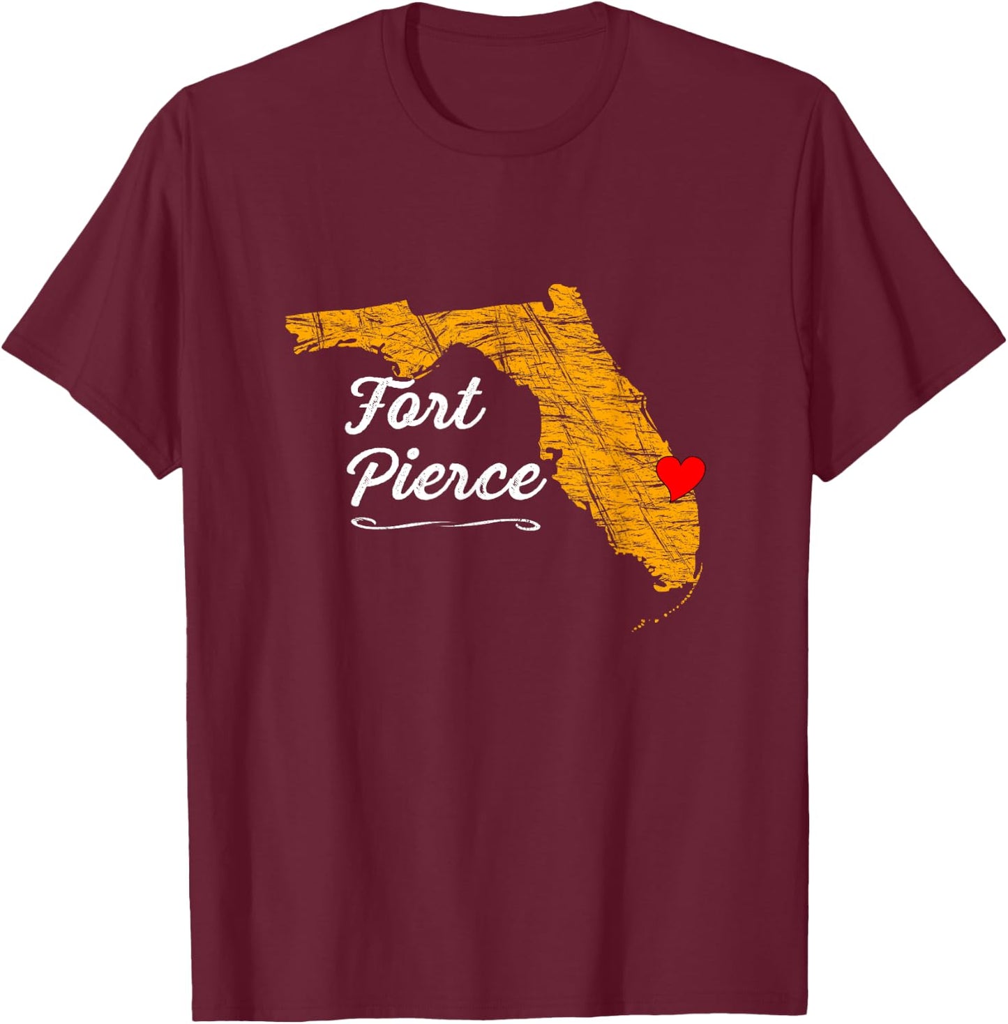 City of FORT PIERCE FLORIDA | Vacation Souvenir - Ft. Pierce T-Shirt - T-Shirt | Maroon