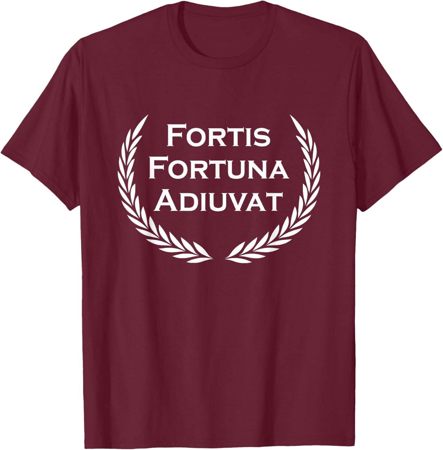 Latin saying for brave - Fortis Fortuna Adiuvat T-Shirt - T-Shirt | Maroon