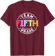 Team Fifth Grade Teacher Back To School 5th Grade Squad Kids T-Shirt - T-Shirt | Maroon
