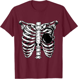 KettleBell Heart Rib Cage Workout Funny Fitness Lover Gift T-Shirt - T-Shirt | Maroon