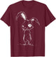 Weird Grunge Bunny Rabbit Alt Goth Cute Horror Aesthetic T-Shirt - T-Shirt | Maroon