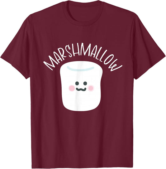 Marshmallow Kawaii T-Shirt - T-Shirt | Maroon