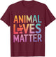 Vegetarian Animal Lives Matter T-Shirt - T-Shirt | Maroon