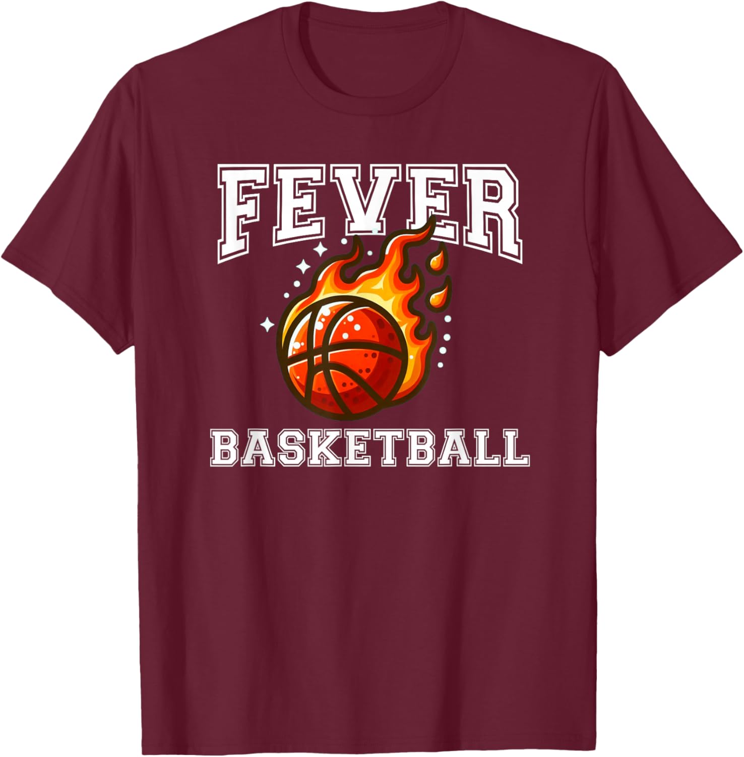 Basketball Fever Vintage T-Shirt - T-Shirt | Maroon