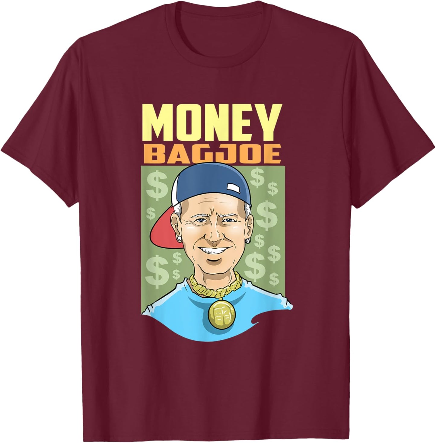 Moneybag joe biden where that stimulus stimmy check at T-Shirt - T-Shirt | Maroon