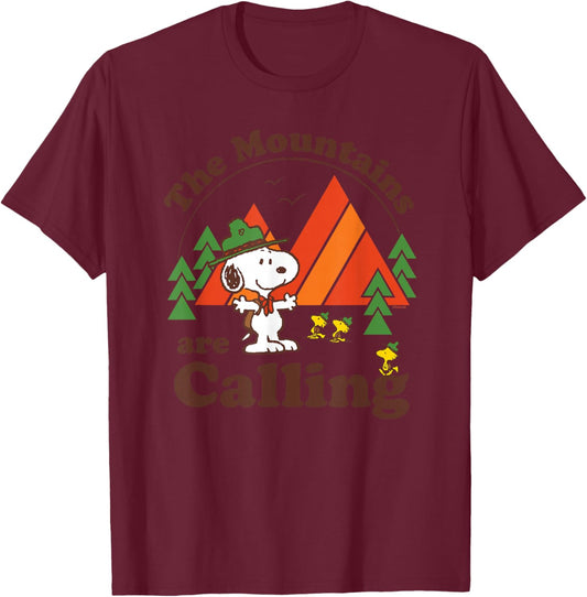 Peanuts - Blue Mountain Vacation , -Kids, Small T-Shirt - T-Shirt | Maroon
