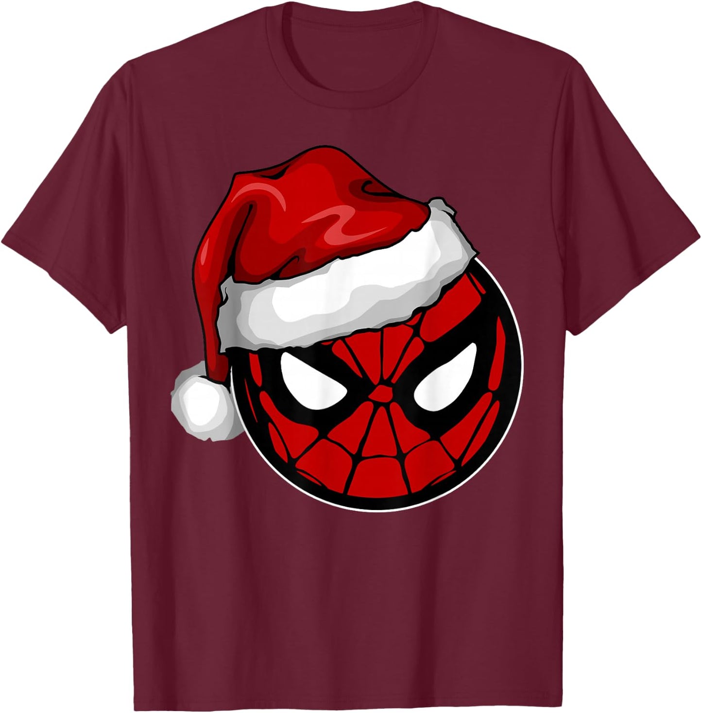 Marvel Christmas Spider-Man Santa Hat T-Shirt - T-Shirt | Maroon
