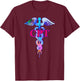 Certified Phlebotomy Technician CPT Caduceus Medical Symbol T-Shirt - T-Shirt | Maroon
