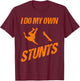 Funny I Do My Own Stunts | Skateboarding Gift Boys Girls T-Shirt - T-Shirt | Maroon