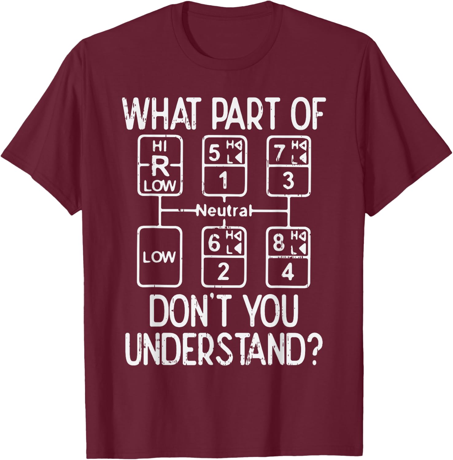 What Part Dont You Understand Truck Gear Trucker Driver Gift T-Shirt - T-Shirt | Maroon