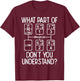 What Part Dont You Understand Truck Gear Trucker Driver Gift T-Shirt - T-Shirt | Maroon