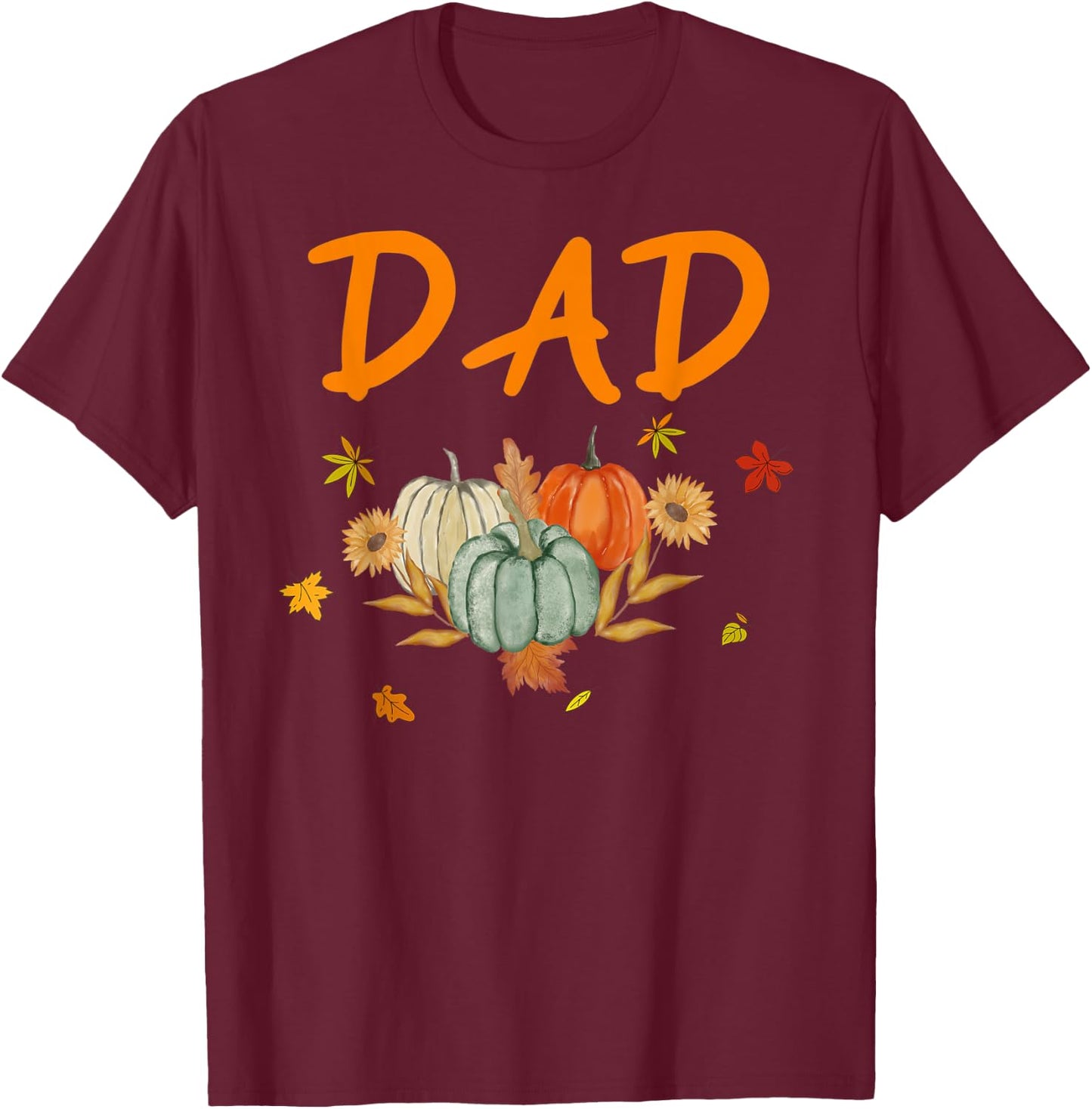 Dad Birthday Pumpkin 1st Birthday Matching Family Party T-Shirt - T-Shirt | Maroon