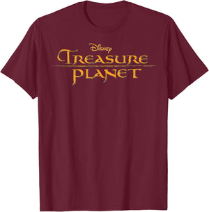 Disney Treasure Planet Title Logo T-Shirt - T-Shirt | Maroon