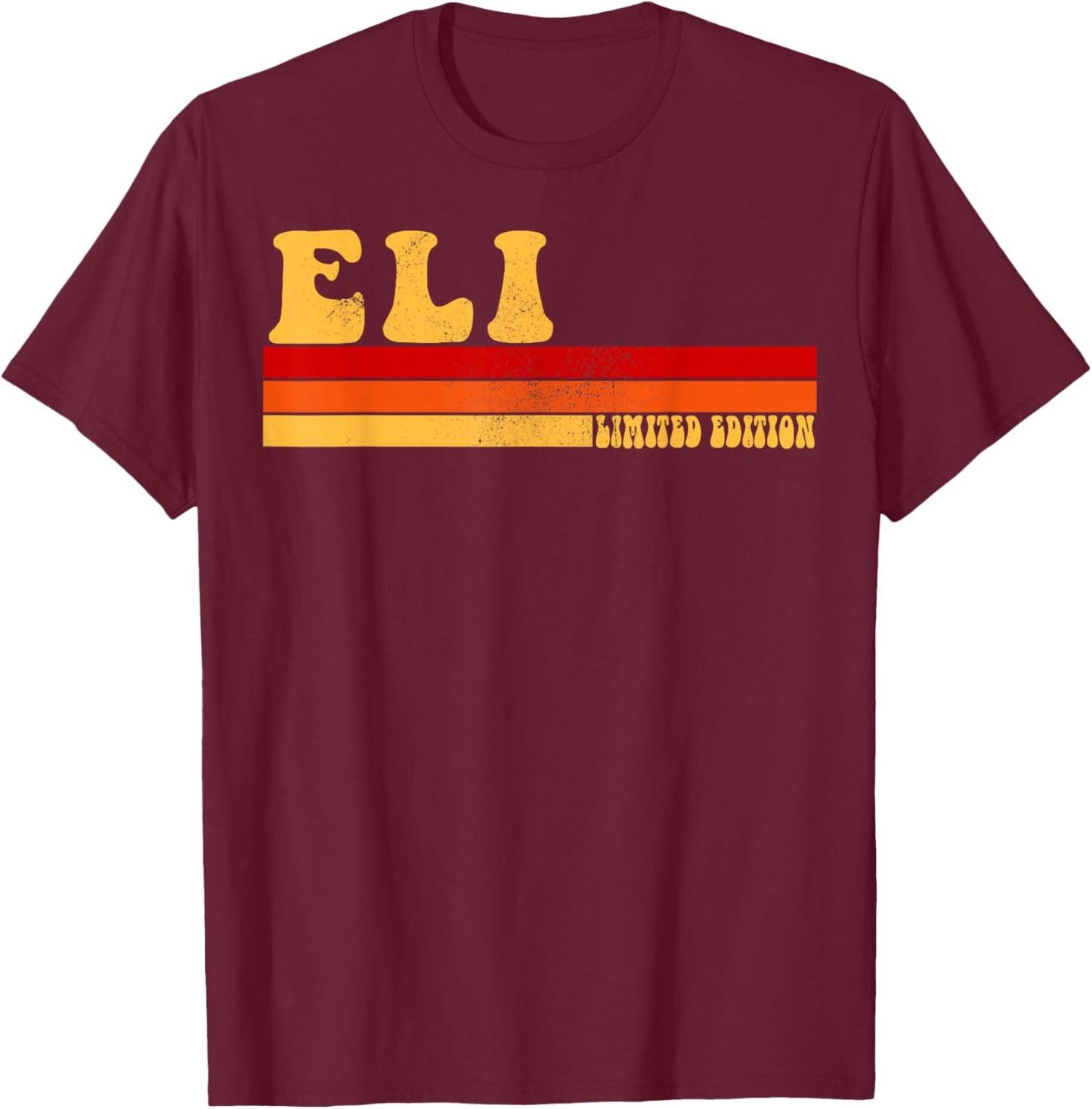 ELI Name Personalized Idea Men Retro Vintage ELI T-Shirt - T-Shirt | Maroon