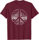 Hippie Peace Nature Vintage Retro Costume Hippy Gift T-Shirt - T-Shirt | Maroon