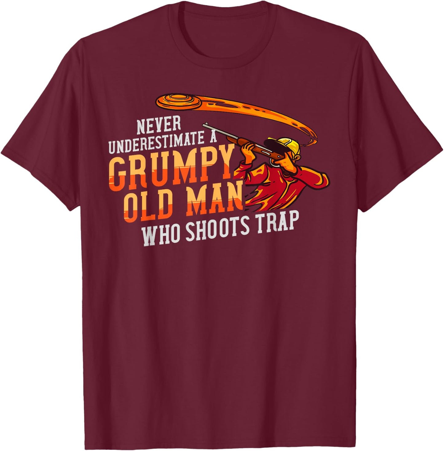 Sporting Clay Shooting Gift Trap Skeet Shooting T-Shirt - T-Shirt | Maroon