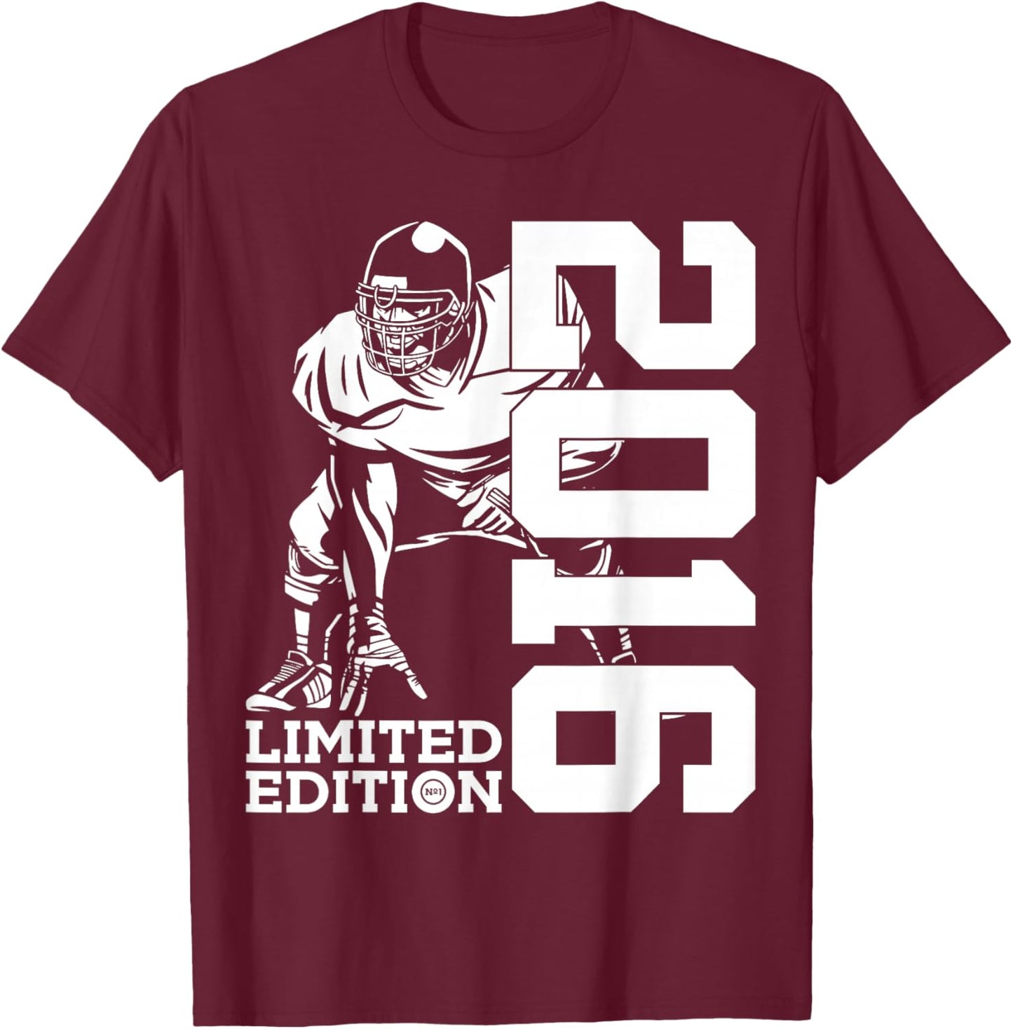 9th BIRTHDAY FOOTBALL LIMITED EDITION 2016 FOOTBALL T-Shirt - T-Shirt | Maroon