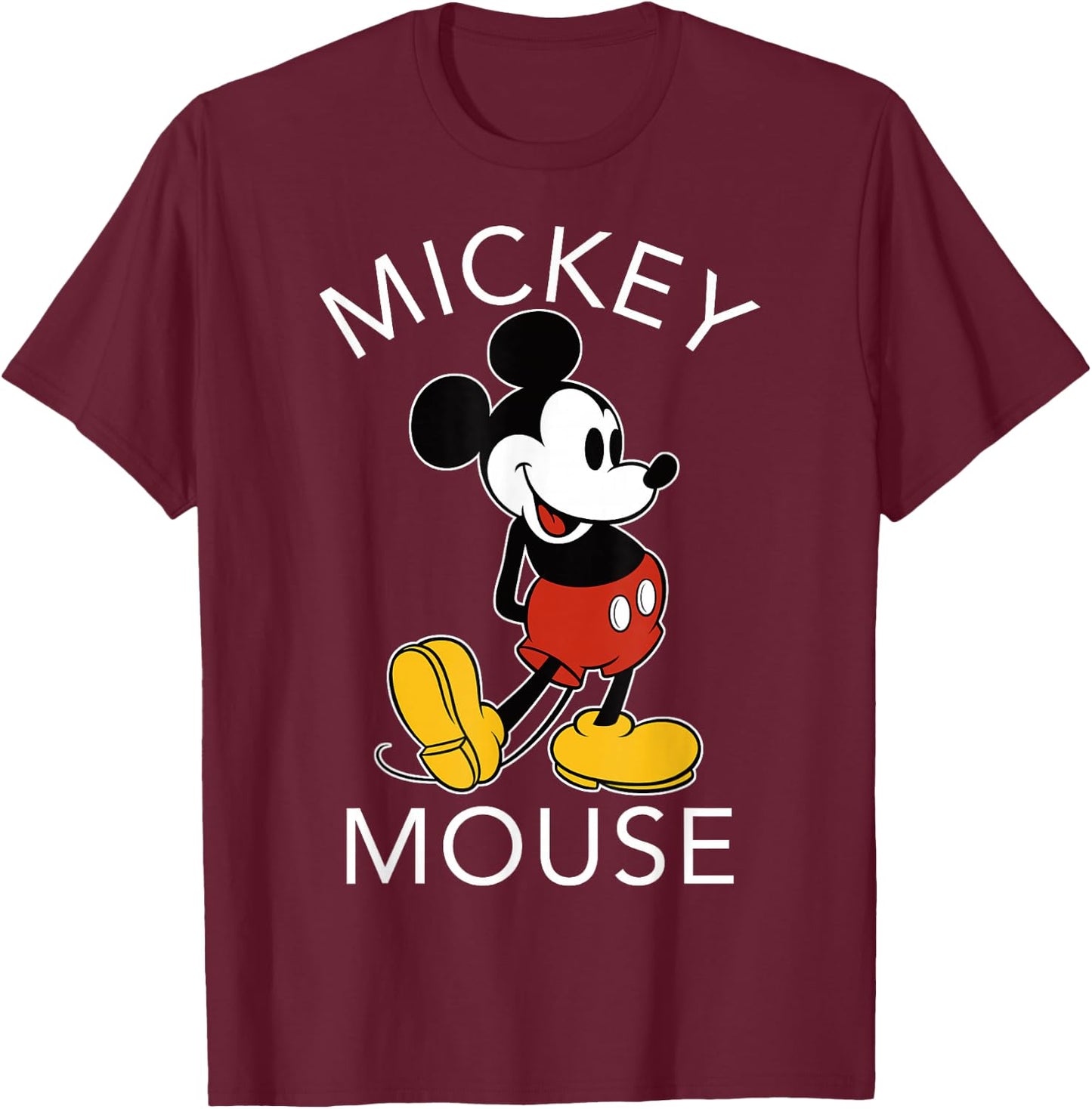 Disney Mickey Mouse Classic Portrait T-Shirt - T-Shirt | Maroon