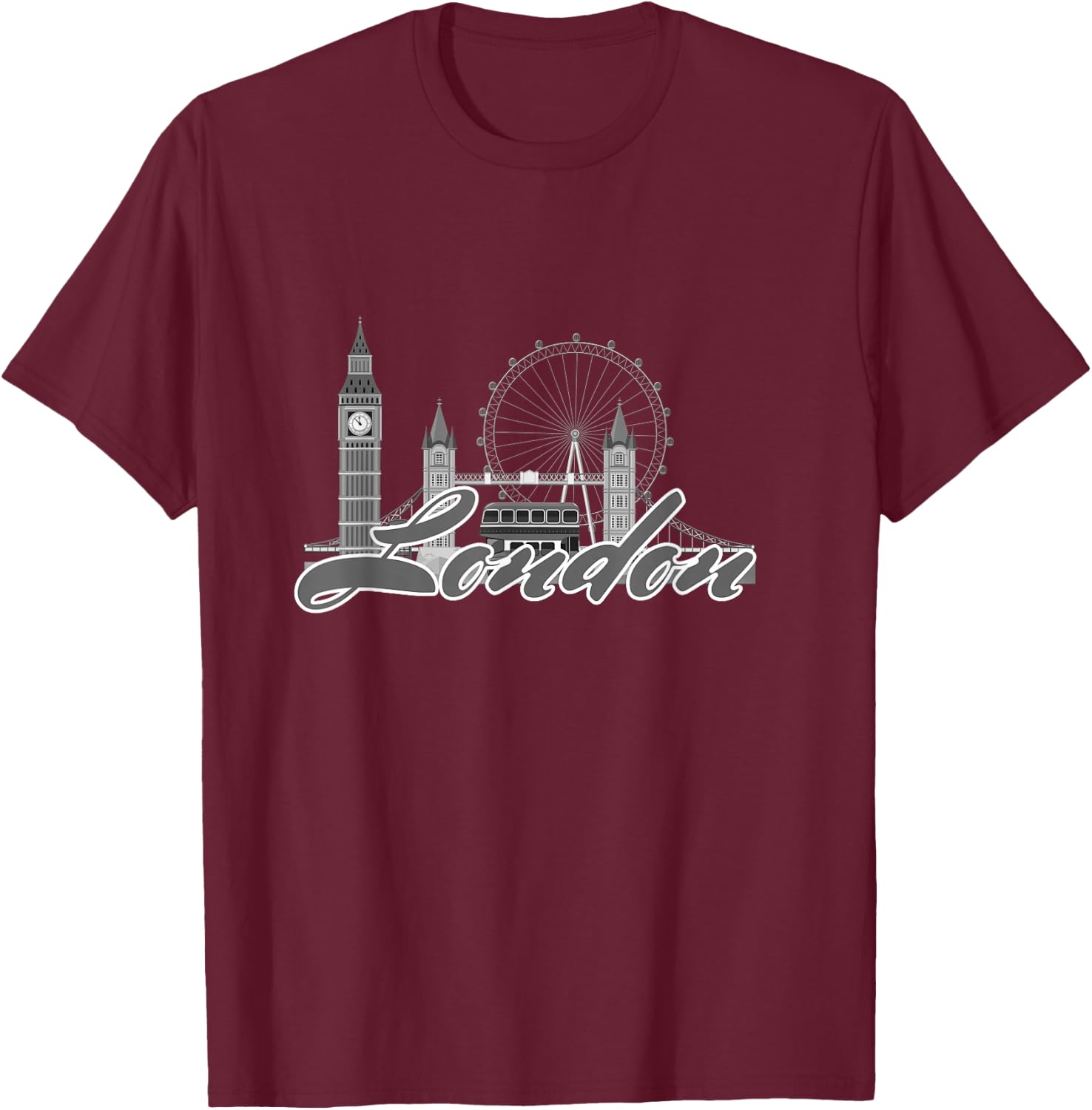 London Souvenir City British UK Men Women Gift T-Shirt - T-Shirt | Maroon