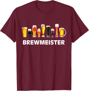Craft Beer Lover Brewmeister T-Shirt - T-Shirt | Maroon