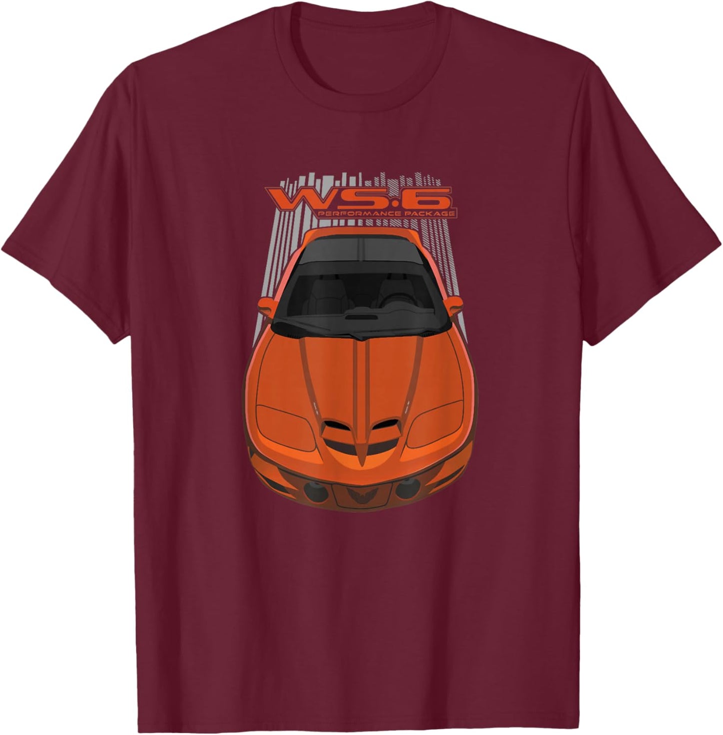Bandit Trans Am WS6 4thgen orange T-Shirt - T-Shirt | Maroon