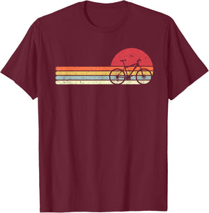 Cycling Shirt. Retro Style For Cyclist T-Shirt - T-Shirt | Maroon