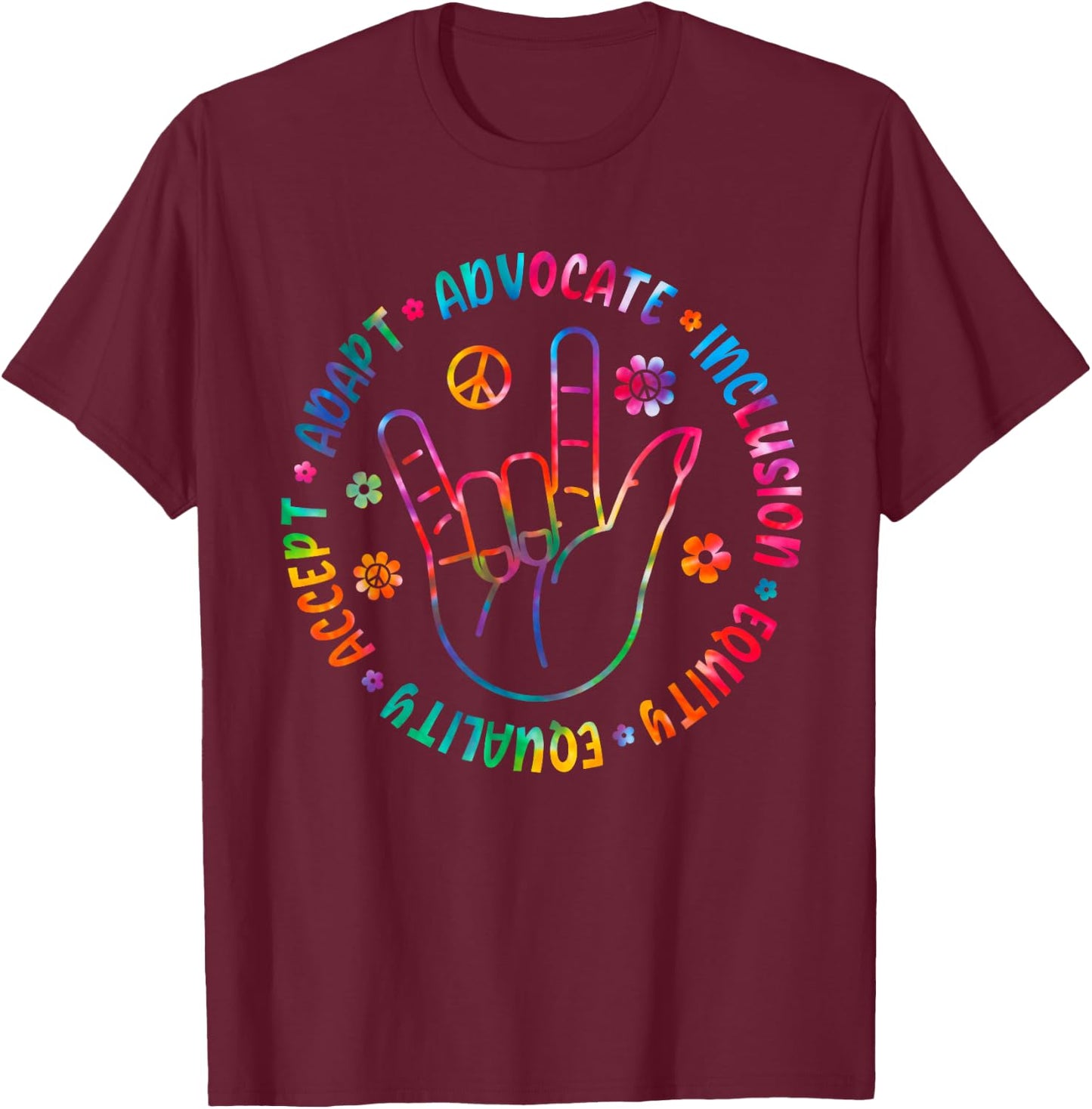 Special Education Teacher TIe Dye Sped Teacher Squad T-Shirt - T-Shirt | Maroon