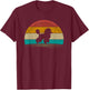 Retro Poodle Shirt Vintage Dog Poodle Lover Poodle Mom Dad T-Shirt - T-Shirt | Maroon