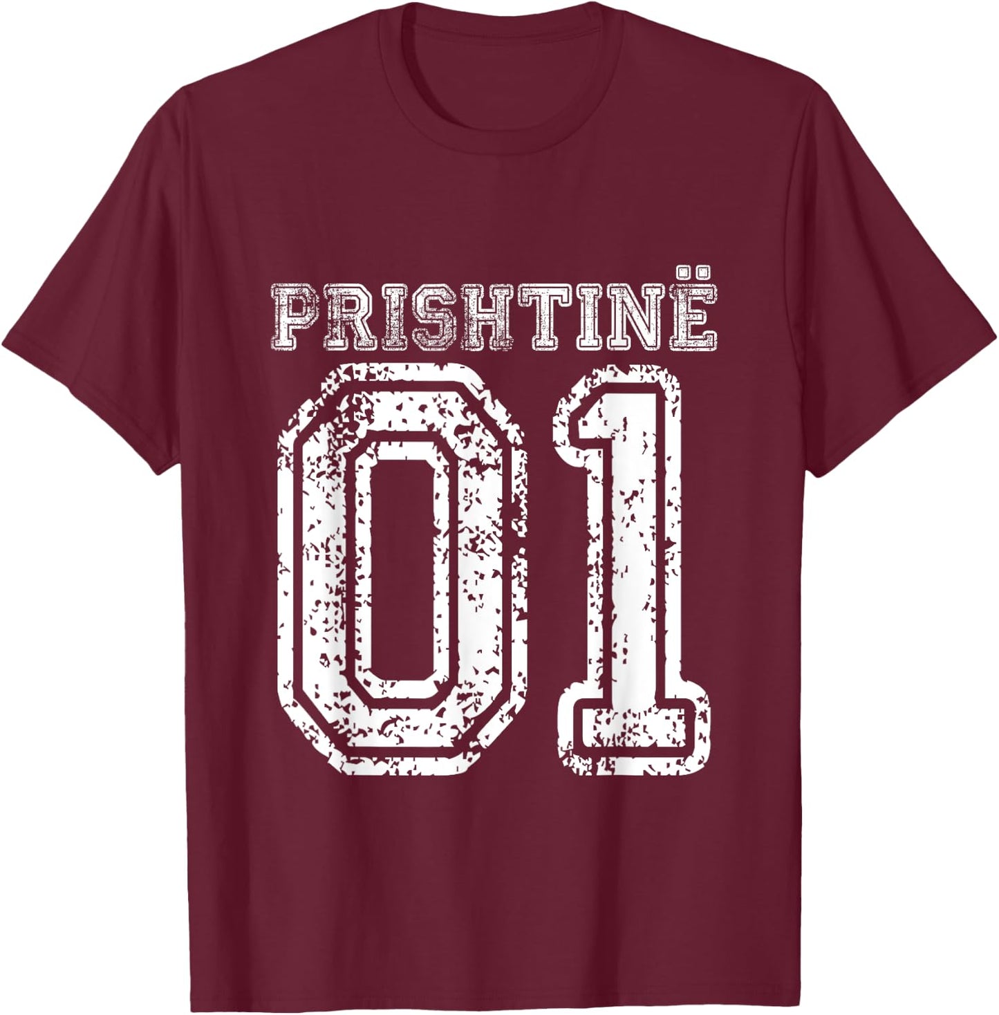 01 Prishtine Prishtina T-Shirt - T-Shirt | Maroon