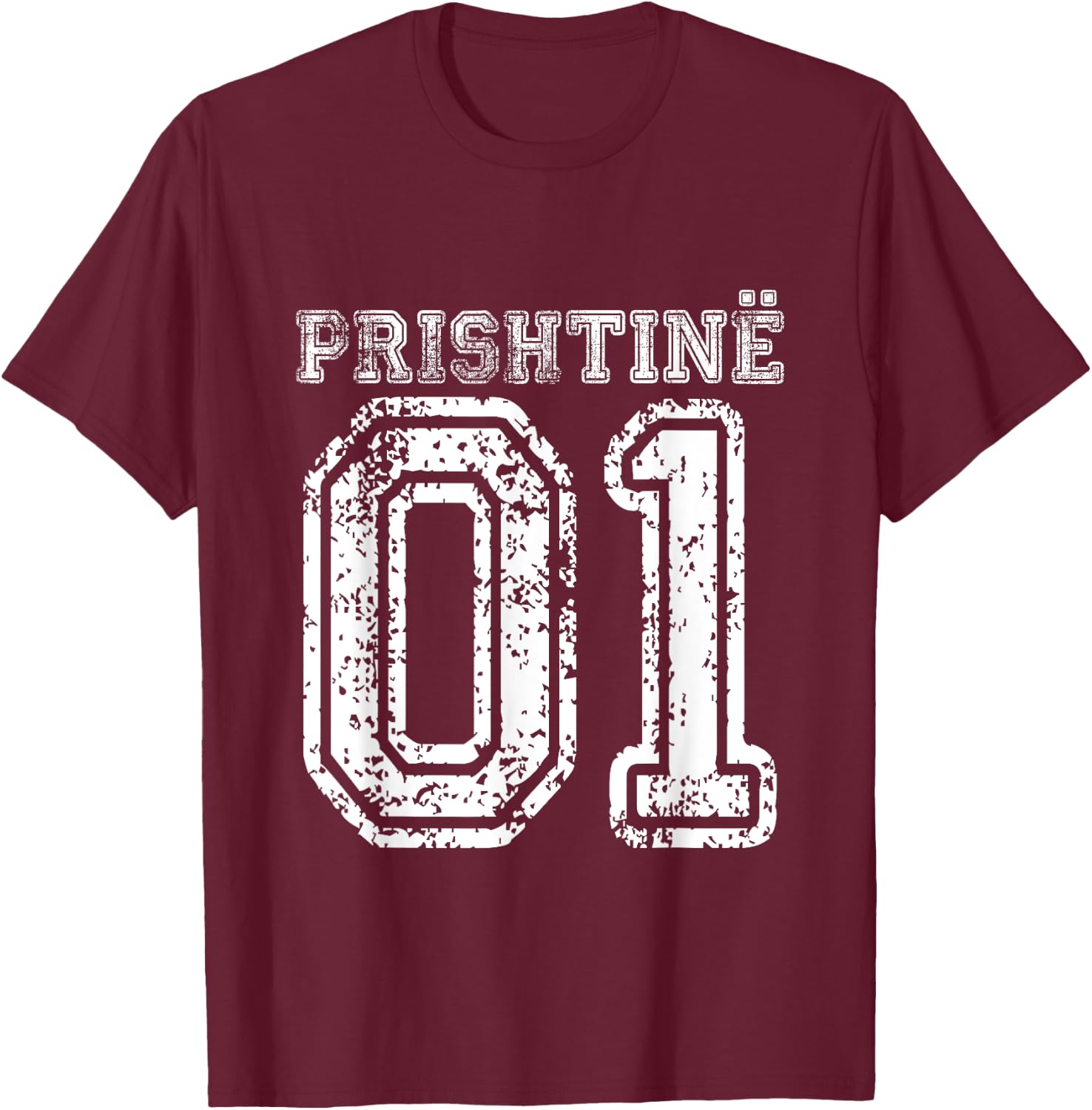 01 Prishtine Prishtina T-Shirt - T-Shirt | Maroon