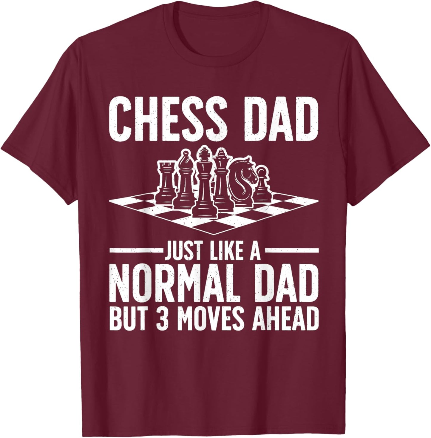 Cool Chess Player Art Dad Knight Chess Lovers Pieces Small T-Shirt - T-Shirt | Maroon