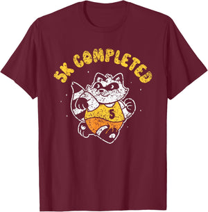5K Completed Race Runner Run Running 5K T-Shirt - T-Shirt | Maroon