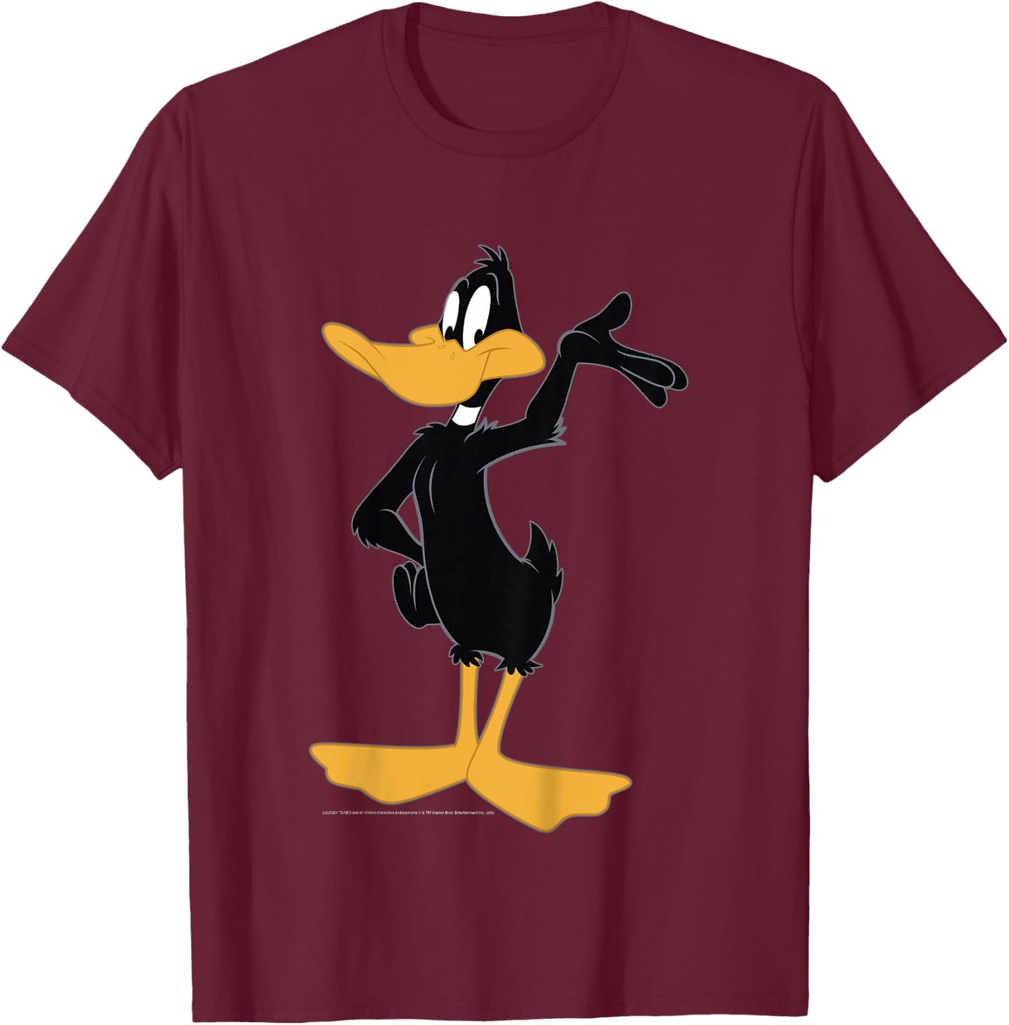 Kids Looney Tunes Daffy Duck Simple Portrait T-Shirt - T-Shirt | Maroon