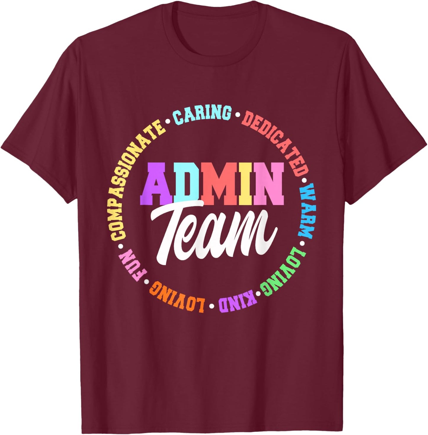 Office Team Staff Admin Squad Apparel -Adults Black 3XL T-Shirt - T-Shirt | Maroon