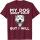 Cool Pitbull Women Pitbull Terrier Owner Dog Lovers T-Shirt - T-Shirt | Maroon
