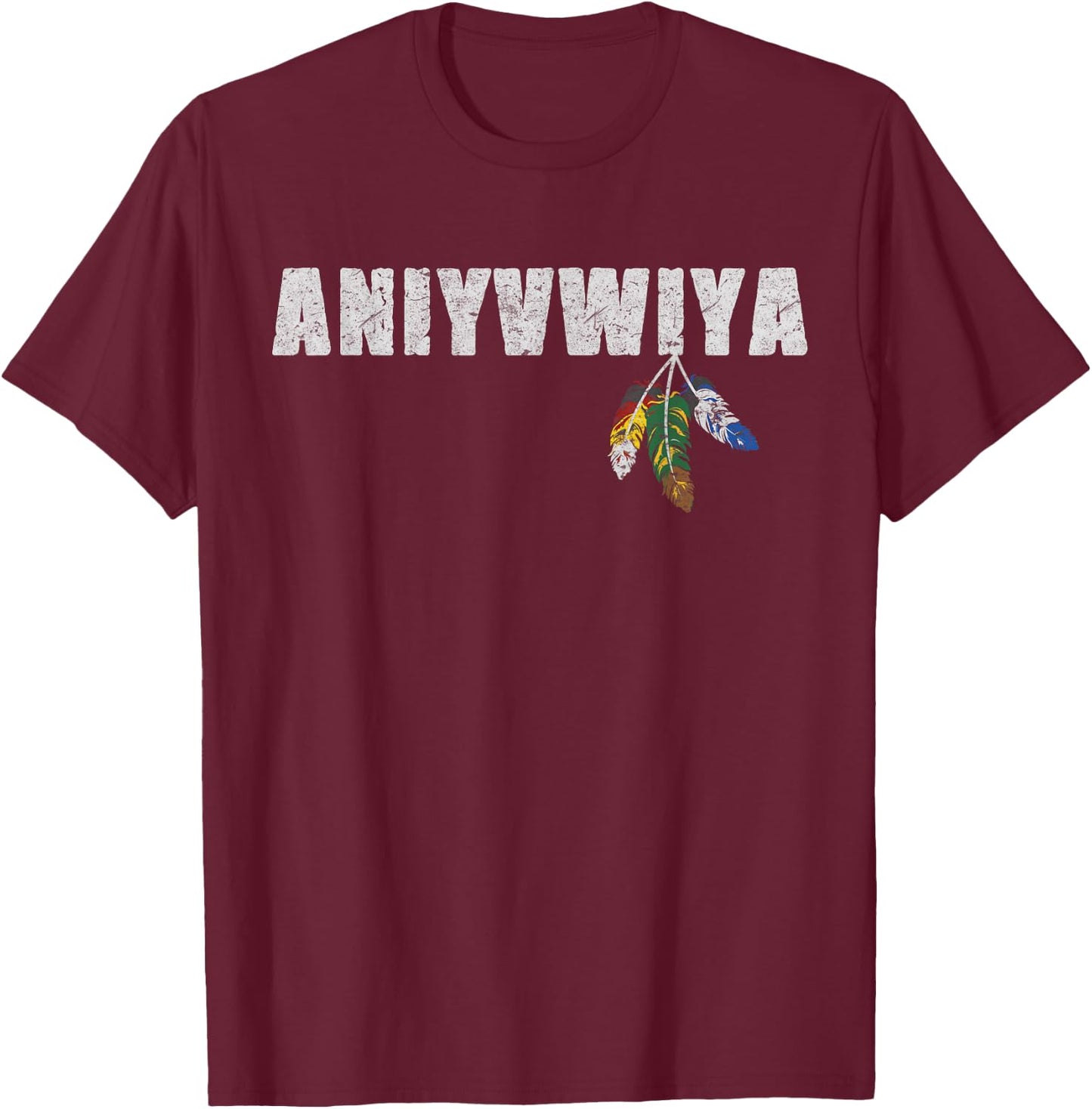 Native American Pride Cherokee Keetoowah Nation Tsi Tsalagi T-Shirt - T-Shirt | Maroon