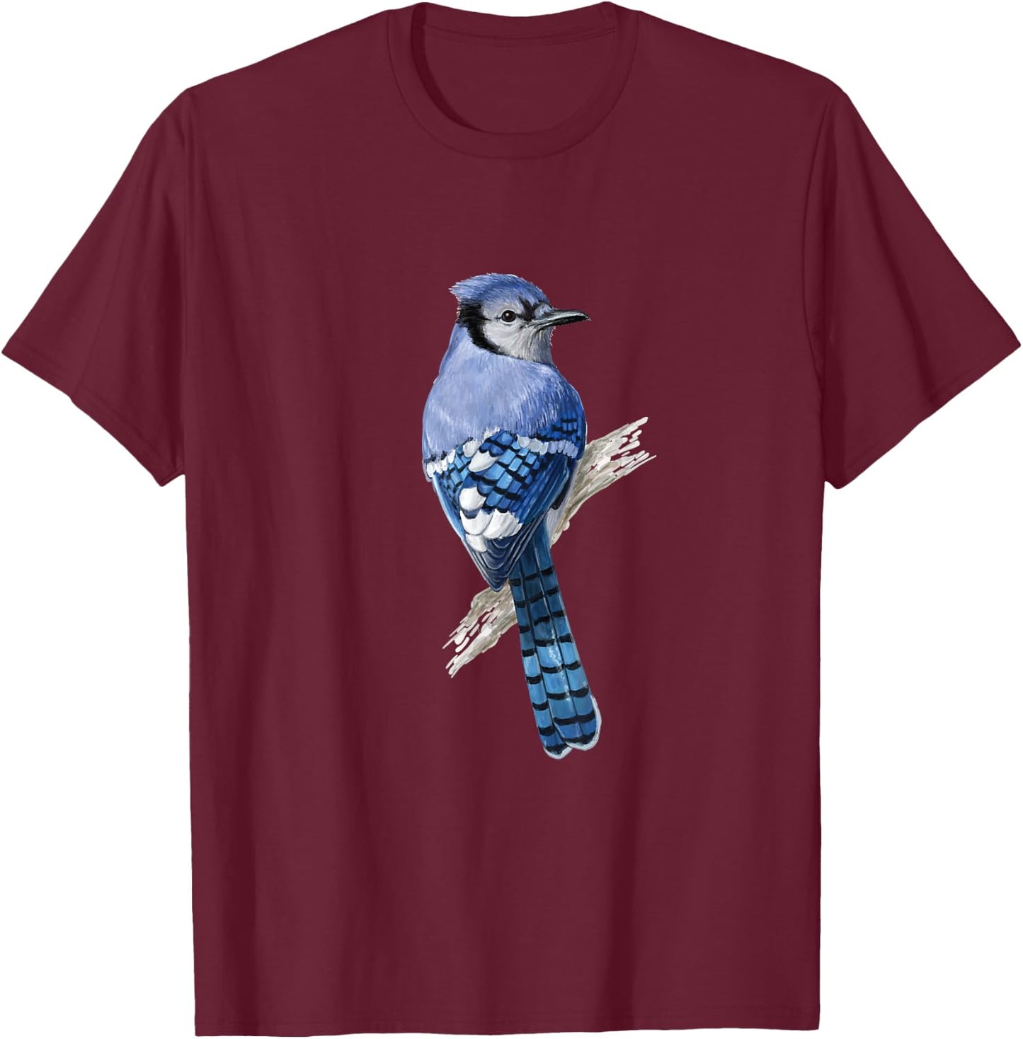 Blue Jay Bird T-Shirt - T-Shirt | Maroon