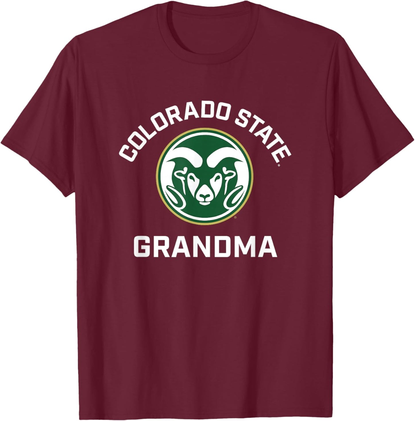 Colorado State University Rams Arched Grandma T-Shirt - T-Shirt | Maroon