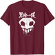 Bleach Skull with Graffiti Paint Drips and Splatter Anime T-Shirt - T-Shirt | Maroon
