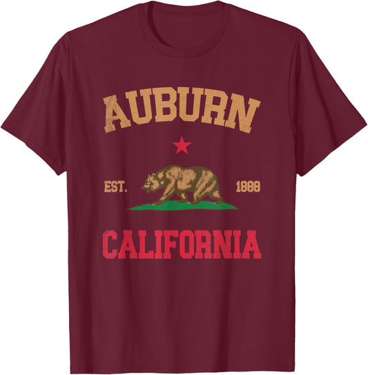 Auburn California T-Shirt - T-Shirt | Maroon