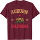 Auburn California T-Shirt - T-Shirt | Maroon