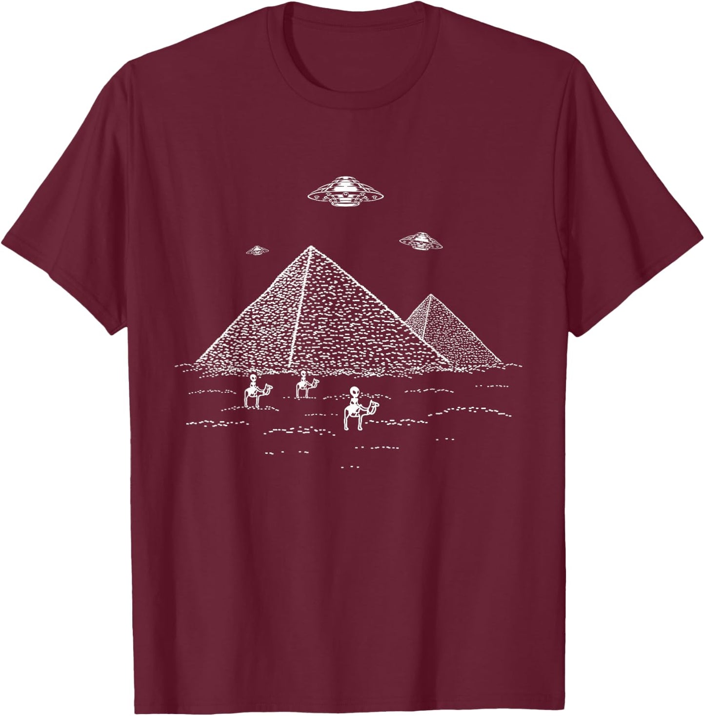 Alien Believer Intergalactic Conspiracy Theory Ancient T-Shirt - T-Shirt | Maroon