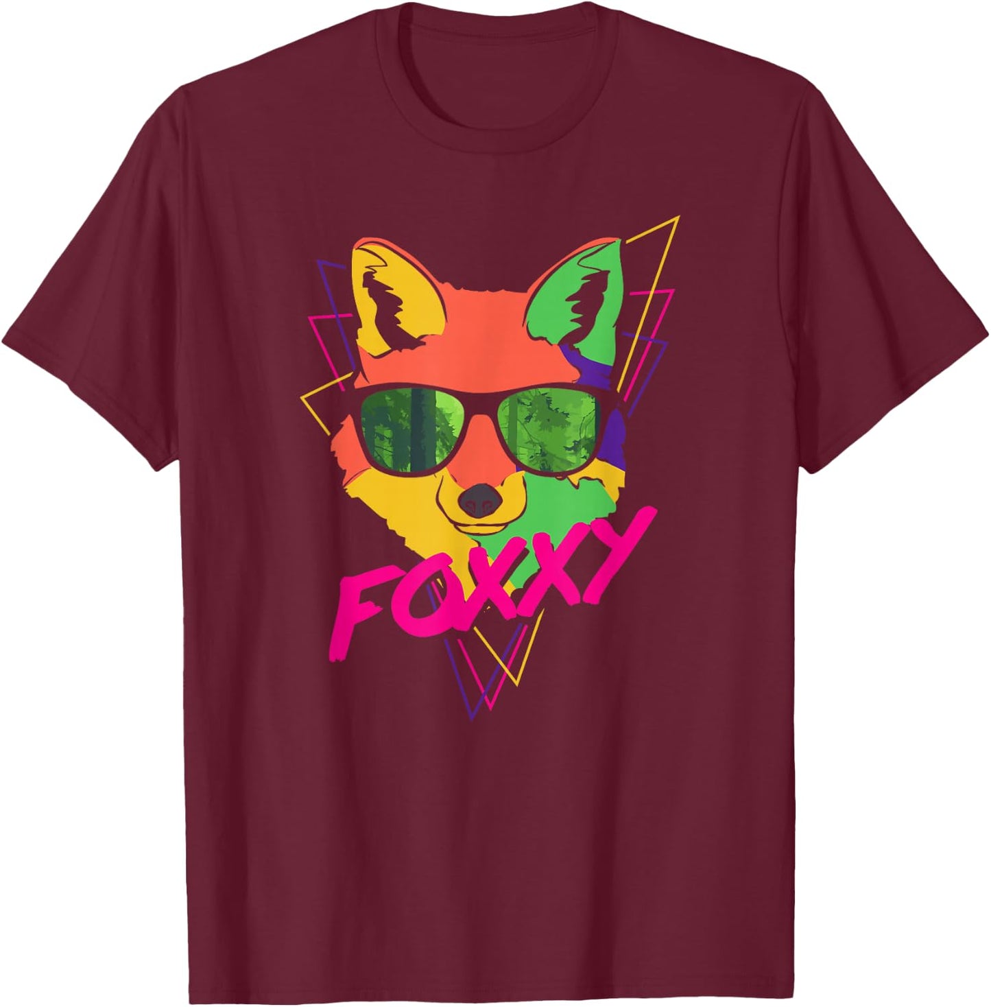 Fox - I love Fox - Foxy - Foxxy - Fox arts - Gift - Present T-Shirt - T-Shirt | Maroon