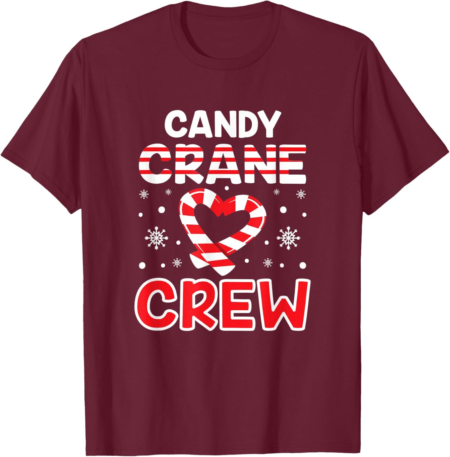 Candy Cane Crew Christmas Sweets Family Matching Costume T-Shirt - T-Shirt | Maroon
