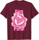 Dig For A Cure Breast Cancer Awareness Volleyball Pink Out T-Shirt - T-Shirt | Maroon