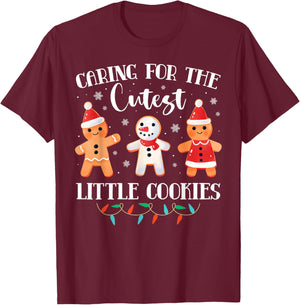 Pediatric Nurse Caring For The Cutest Cookies Gingerbread T-Shirt - T-Shirt | Maroon