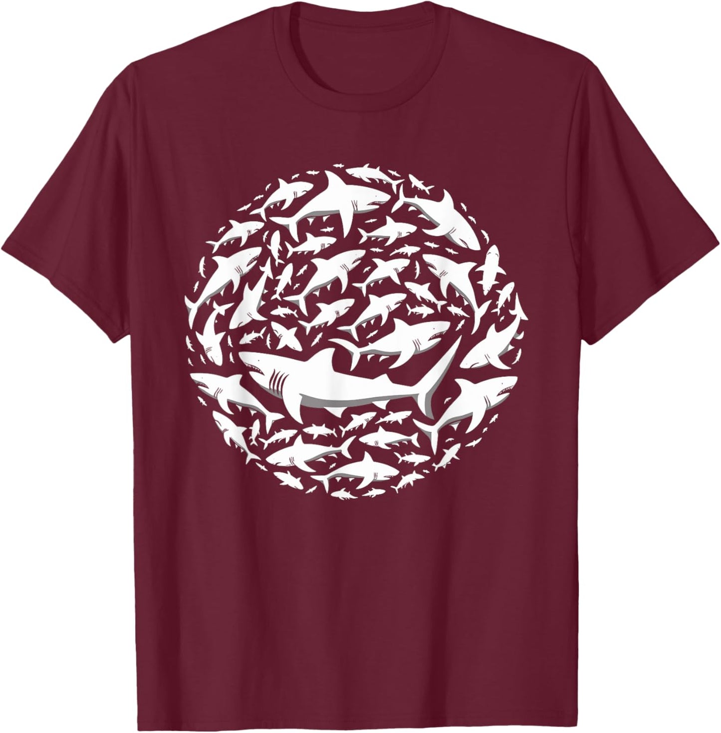 Shark Marine Biology Animal Sharks Lover T-Shirt - T-Shirt | Maroon