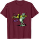 Frog Playing Trombone T-Shirt - T-Shirt | Maroon