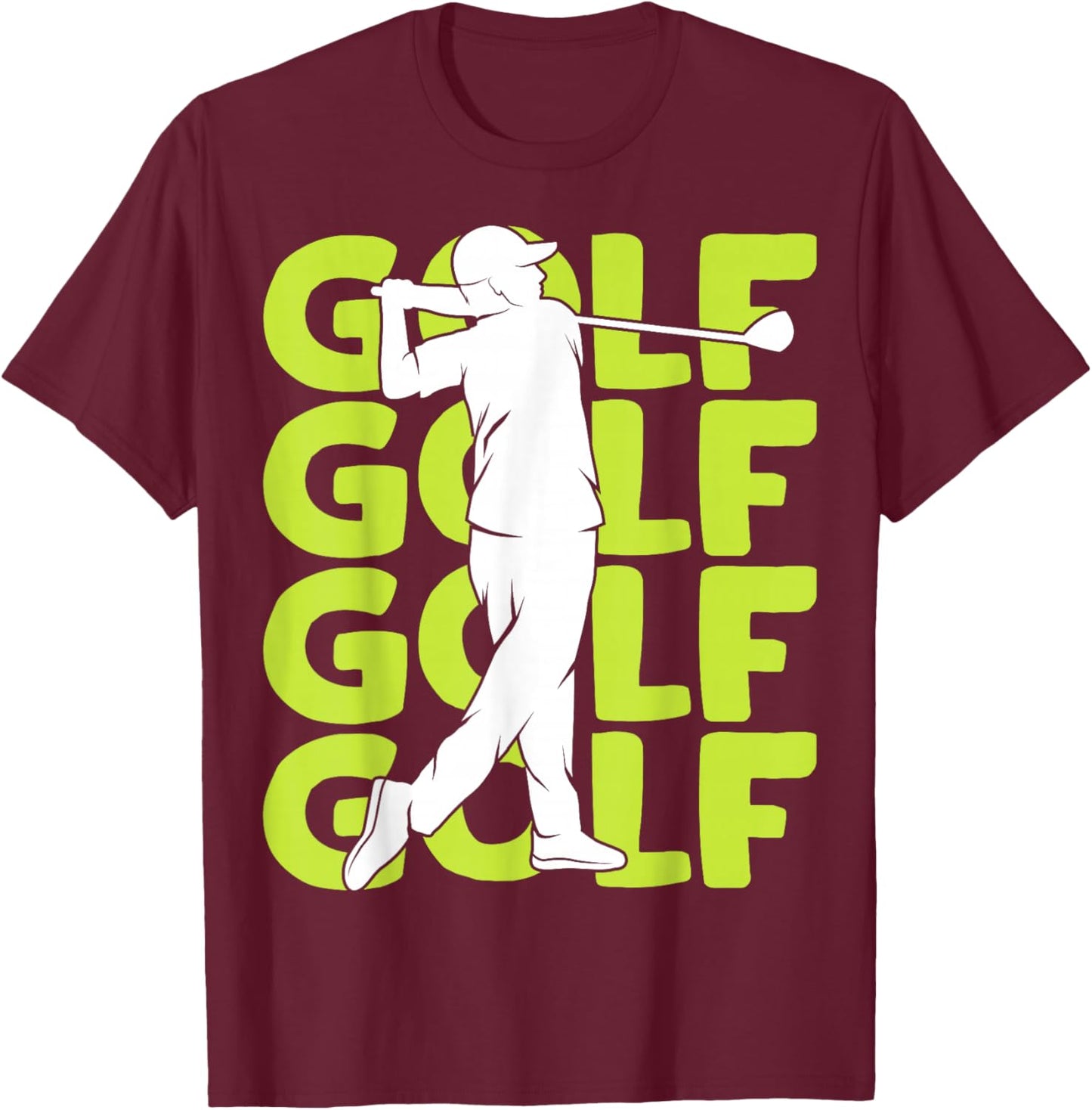 Golf Golfer Golf Player Men Children Boys T-Shirt - T-Shirt | Maroon